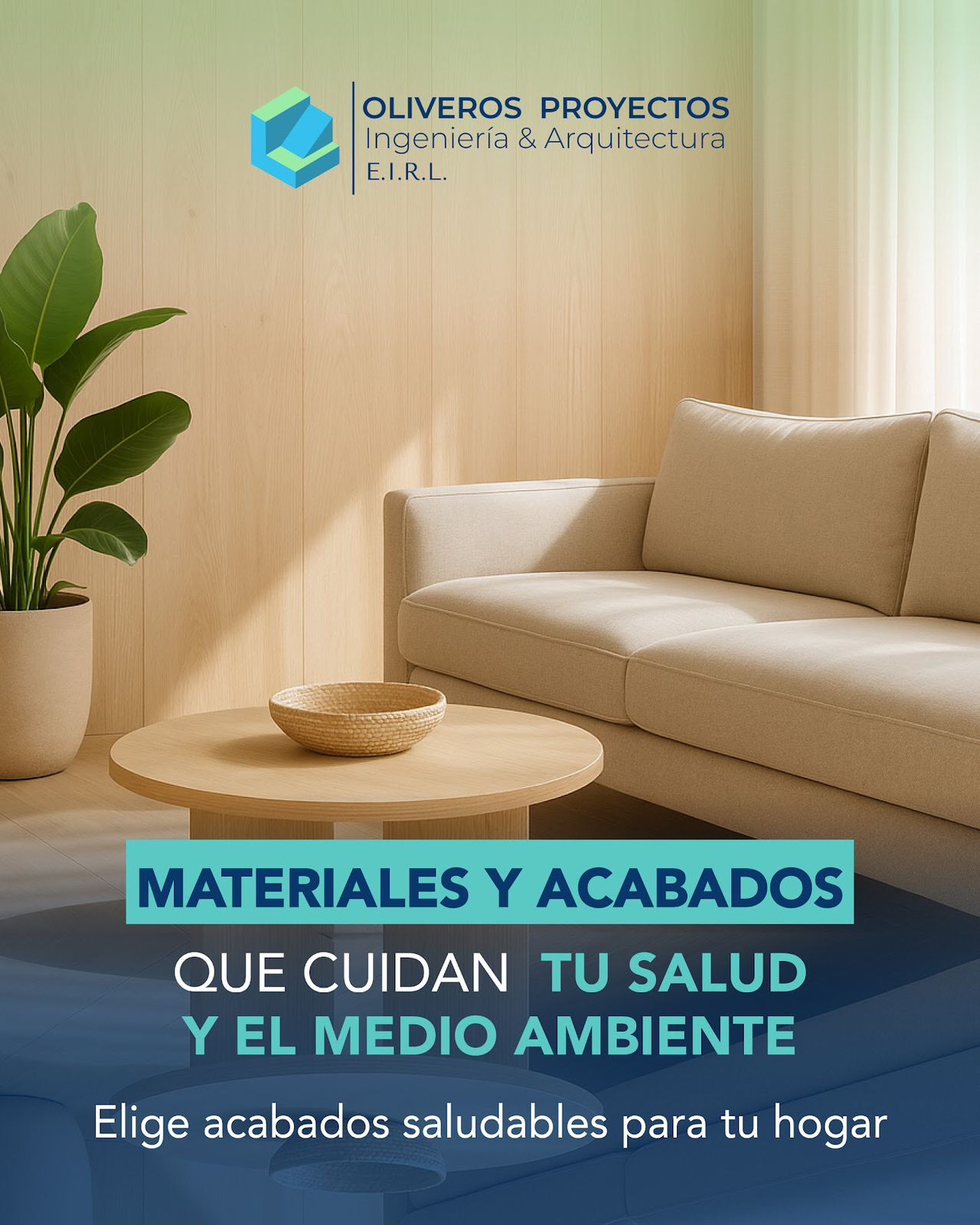 Interior contemporáneo de tonos cálidos con sofá y mesa